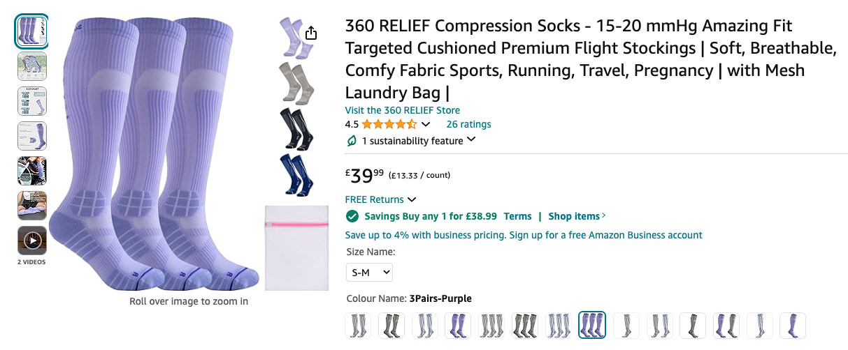 360 RELIEF Compression Socks