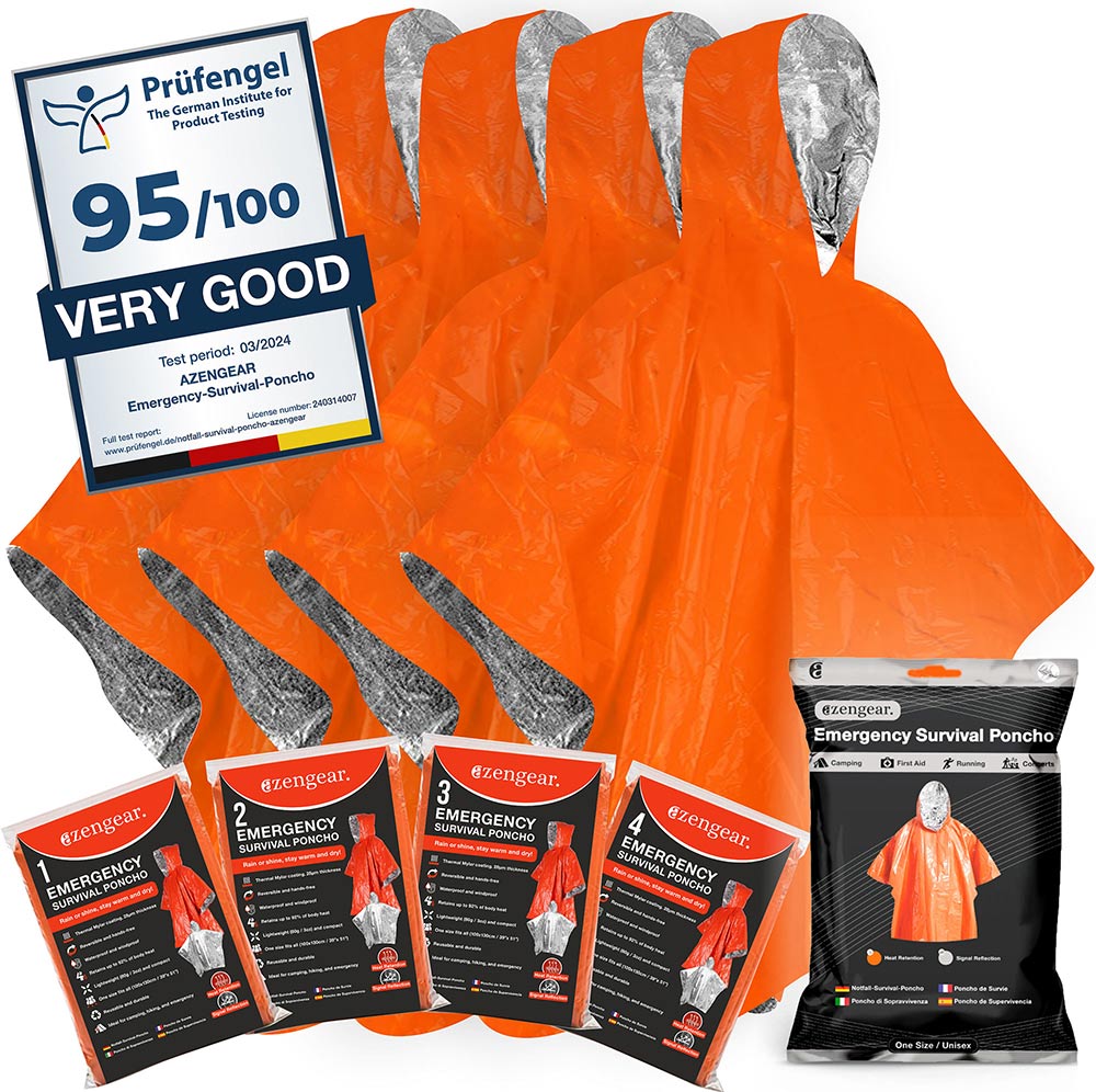 aZengear Emergency Survival Poncho