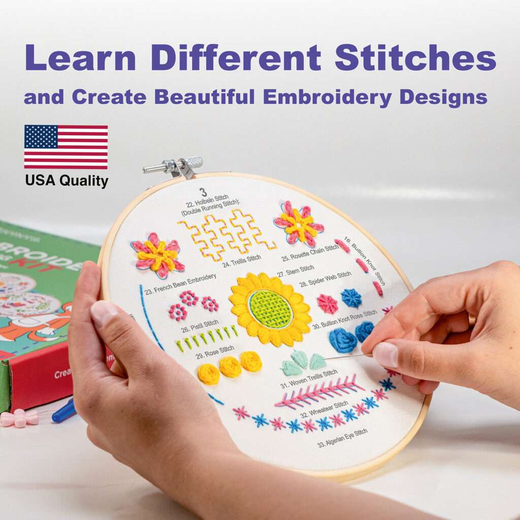 aZenera Embroidery Kit for Beginners