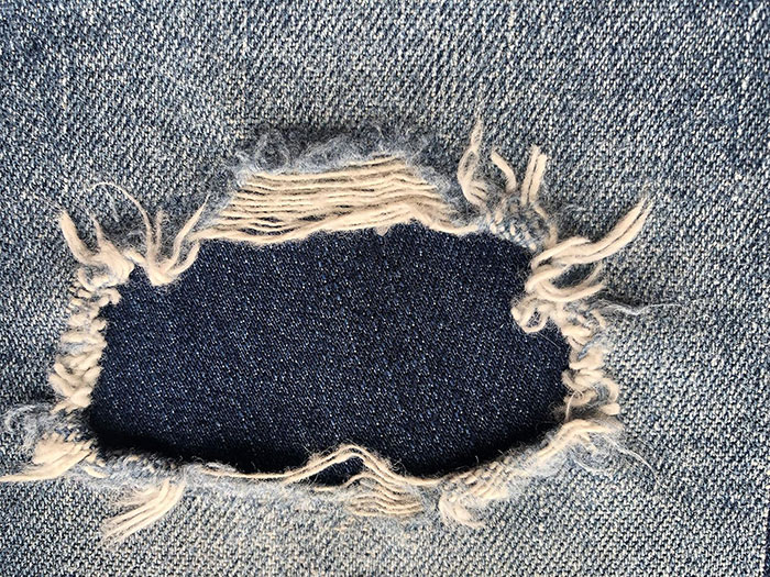 Holey Patches Dark Blue Denim Stretch Patches