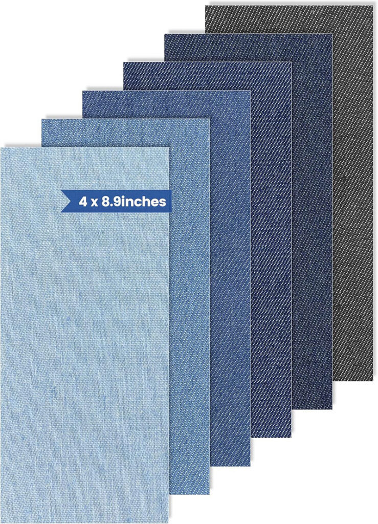 LCEAI Denim Patches for Inside Jeans (6 Pieces)